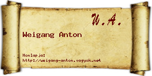 Weigang Anton névjegykártya